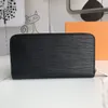 مصمم Zippy Wallets Luxury Mens Circle Circle محافظ الحروف الزهرة حاملي بطاقات الائتمان السيدات الأزياء الطويلة الأموال النحيفة القابض مع صندوق عالي الجودة