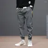 Männer Jeans Japanische Mode Männer Grün Khaki Grau Schwarz Lose Fit Casual Cargo Hosen Slack Bottom Hip Hop Joggers