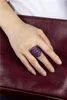Lyxbrett stapelbar geometri Svart safirringar för kvinnor Bröllopsengagemang Dubai Brudfinger ringsmycken Addiction Fyra stilar av Böhmen