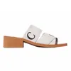 2023 Luxury Sandals fashion Woman's Woody Flat Mule Slippers Designer Famous Womens Slides Summer Black White Beige Pink Coach Sandels Lidies Platform Sandales