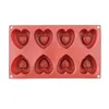 Stampi da forno Stampi per dolci in silicone 8 Stampo per ciambelle Even Love Brownie Budino Gelatina Cioccolato Sapone Accessori fai da te Manuale