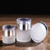 Frosted Glass Jar Cream Bottles Round Cosmetic Jars Hand Face Cream Bottle 20g-30g-50g Jars with Gold/Silver/White Acrylic Cap PP liner Nbqo