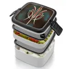 Stoviglie Patina Gessato Bento Box Scomparti Contenitore per insalata Frutta Gessato Asta Kustom Custom Kulture