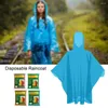 Raincoats Tear-resistant Raincoat Hooded Durable Lightweight Rain Poncho Set For Adults Children Cape Disposable