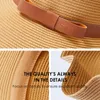 Wide Brim Hats OhSunny Sun Hat Dome Summer Straw UV Protection Wavy Edge Adjustable Beach Fashion Cap For Women HatWide Oliv22