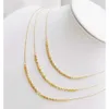 Fashion Au750 Pure Real Gold Phoenix Tail Chain Necklace Fine Jewelry Women Ladies Female Necklaces