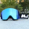 HJC Miroir de Ski à Absorption magnétique cylindrique Double Couche Anti-buée et cécité de la Neige Lunettes d'extérieur pour Hommes et Femmes Pare-Brise Vision Nocturne