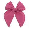 Hårtillbehör mode stor storlek Bow Hairlips For Baby Little Girls Kids Women Cotton Linne Söta Barrettes Alligator Clips