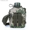 Borraccia da 1 litro Camouflage Military Water Bott Sport all'aria aperta Picnic Kett Portab Borraccia con tracolla Boccetta da campeggio in alluminio Q231122