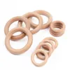 Baby Beißringe Spielzeug TYRY.HU 50 Stücke 40/55/70mm Buchenholz Ring Holz Beißring Kindergeschenk Lebensmittelqualität Silikon Kinderartikel Kinderkrankheiten Spielzeug 230422