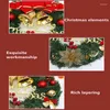 Decorative Flowers Christmas Door Wreath Garland Decoration Artificial Home Window Wall Background Hanging Ornaments Cones Santa Elk Bell