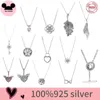 Chains 925 Sterling Silver Fit Original Pan Necklace Love Heart Circle Tree Shape For Women DIY Jewelry Wedding Gift