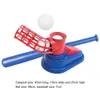 Badminton Sets Automatic Baseball Ball Machine Set Children Boys Girls Bat Practice Pitching er Sports Fitness Training Toys 231122