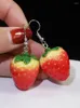 Dangle Earrings 1pair Vacation Earring Strawberry Shape Girl Lightweight Gift Daily Anniversary Cute Fashion Jewelry Sweet For Women