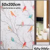 Outra decoração de casa jardim colorf Bird Window Film Static Privacy bloqueando vidro de calor para adesivos adesivos Drop Drop 2021 F4DPI DHBSR