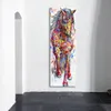 Qkart pintura de arte de parede impressão em tela imagem de animal impressões de animais poster o cavalo em pé para sala de estar decoração de casa sem moldura lj255v