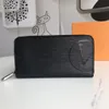 مصمم Zippy Wallets Luxury Mens Circle Circle محافظ الحروف الزهرة حاملي بطاقات الائتمان السيدات الأزياء الطويلة الأموال النحيفة القابض مع صندوق عالي الجودة