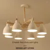 Lampes suspendues 2023 lustre moderne en bois massif LED salon salle à manger lampe chambre enfants El en bois