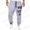 Calças masculinas casuais calças 2022 carta sweatpants impresso número de carga sweatpants calças elegantes novo jogger calças com cordão 7 t231122