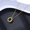 Europe Luxury Full Diamond S925 Silver Pendant Necklace Jewelry Fashion Women Plated 18k Gold Collar Chain Necklace for Women Wedding Party Valentine's Day Gift SPC