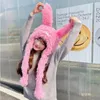 Trapper Hats Ins Sweet Cute Plush Pullover Rabbit for Women Winter Outdoor Travel Thickened Warm Long Ears Cartoon Bomber Caps Men 231122