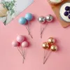 Feestartikelen 20 STKS Cake Topper Bal Set 2 cm-4 cm Bollen DIY Kerst Verjaardag Decoratie Voor Vieren Bruiloft Glitter Ballen