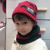 帽子のスカーフ手袋セット冬のスカーフハット男の子の女の子のためのセット