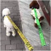 犬の襟のリーシュファッションレター犬のためのペット猫猫ナイロンウォークリーシュアウトドアセキュリティトレーニングハーネス5色160cmドロップデリブDHFE8