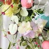 Flores decorativas Pingentes de grinaldas de ovos de Páscoa para portas de armário e janelas com celebração de aniversário verde da planta verde ornamentos