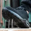Çelik Toe Güvenlik Ayakkabıları Erkekler Mesh Nefes Alabilir İş Hafif Kadın Yıkılamaz Ayakkabı Boyutu 3650 231121