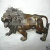 Brass Crafted Human Antique decoration Collectable home decorations FENG SHUI brass lion sculpture statue2645