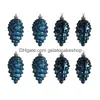 Christmas Decorations Pinecone Ornament 8Pcs 9Cm Hanging Plastic Pine Cone Painted Tree Decoration Drop Delivery Home Garden Festive Dhte3