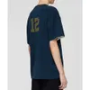 24SS Abbing New Designer Pullover T Shirt Classic Hot Alphabet Numeric Print Gold Stamping Contrast Color Double Sided Cotton Cortile Short Sleeve Tee Polos