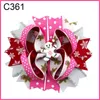 Headwear Hair Accessories G Grupp 24st julbågar Candy Cane Bow Santa Hair Clip Reindeer Holiday God julbåge 231121