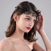 Hoofddeksels Zwarte hoofdband Bruiloft Bruid Zoete en elegante haaraccessoires voor dames