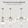 Pendelleuchten JMZM Nordic Chandelier Indoor Deckenleuchte LED Einstellbares Eisen Esszimmer Schlafzimmer Wohnzimmer Bar Küche