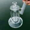 8 pulgadas Cachimbas Mobius Bongs de vidrio Sidecar Boquilla Aceite Dab Rigs Matriz estéreo Perc Tuberías de agua 18 mm Junta hembra con tazón 5 mm BJ