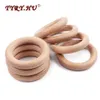 Baby Beißringe Spielzeug TYRY.HU 50 Stücke 40/55/70mm Buchenholz Ring Holz Beißring Kindergeschenk Lebensmittelqualität Silikon Kinderartikel Kinderkrankheiten Spielzeug 230422