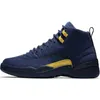 Chaussures de basket-ball de qualité supérieure pour hommes 12 12s Jumpman Bulls Gris foncé Jeu Fiba Royal Indigo International Flight Michigan Reptile Reverse Taxi Twist Sneakers