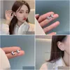 Ohrstecker Ohrstecker 2023 Ankünfte süße weiße schwarze Kuh Tier für Frauen Mädchen koreanische Mode einfache kleine Clip auf Ohrring Brincos Drop Dhvoy