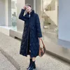 Women's Trench Coats Winter Coat Women Down Jacket Detachable Hat Long Knee Length Thickened Slimming Diamond 303CYL