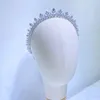 Bruiloft Haarsieraden ASNORA Mode AAA CZ Bruidskroon Bruiloft Haaraccessoires Geometrische vorm Lange Kristallen Hoofdband Gala Banket Tiara A01388 231121