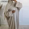 Abbigliamento etnico Abaya di velluto a coste per le donne Musulmano Dubai Kimono Abaya Inverno caldo cardigan spesso Arabo Femme islamico Modesto cappotto lungo abito