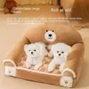 chenils stylos Canapé pour animaux de compagnie Toutes saisons Chenil universel pour chien Petite et moyenne taille Ours en peluche Chaleur d'hiver Lapin Lit en peluche Chat 231122