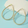Hoop Earrings Post Stud Egg Shaped Women Girls Gold Silver Plating Fashion Jewelry Accessories Party Gift 2023 Style