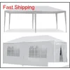 10 x 20 'utomhus gazebo party tält w 6 sidoväggar bröllop canopy cater evenemang hzipt238j