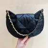 10A Specchio Qualità 24C Borsa Hobo Borsa sotto le ascelle Borsa da donna Borsa a tracolla in pelle di agnello da 25 cm con catena C166