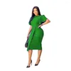 Casual Dresses Women's Clothing Summer Purple Dress Plus Size Split Hip Wrap Professional Skirt African Office Designer Style