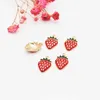 Charms 20 teile/paket Schöne Frucht Erdbeere Emaille Anhänger 10 16 MM Handwerk DIY Schmuck Erkenntnisse Zubehör Handgemacht
