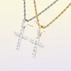 Men Women Luxury Bling Square Zircon Necklaces Hip Hop Necklaces Vintage 18K Gold Rhodium Plated Copper Necklaces2324321